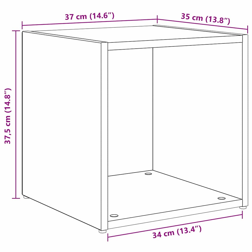 TV-Schrank Set 6 pcs Artisan-Eiche 37 x 35 x 72 cm