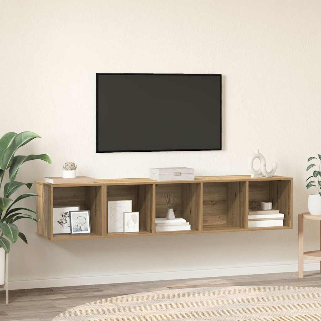 TV-Schrank Set 2 pcs Artisan-Eiche Holzwerkstoff