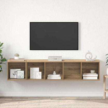 TV-Schrank Set 2 stk. Artisan-Eiche Holzwerkstoff