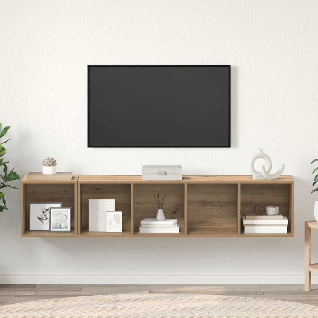 TV-Schrank Set 2 pcs Artisan-Eiche 37 x 37 x 142,5 cm