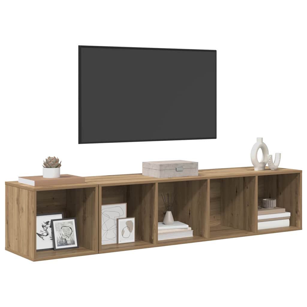 TV-Schrank Set 2 pcs Artisan-Eiche Holzwerkstoff