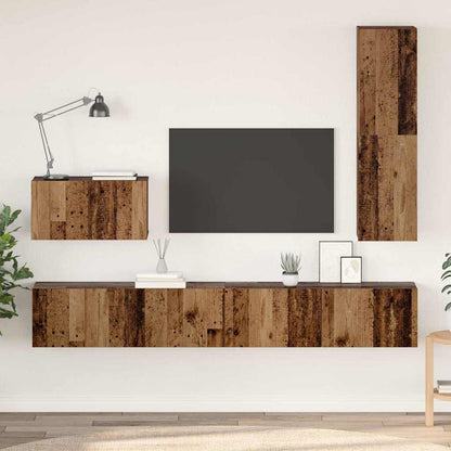 Wand-TV-Schrank 4 stk. Altholz Holzwerkstoff
