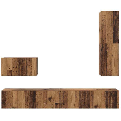 Wand-TV-Schrank 4 stk. Altholz Holzwerkstoff