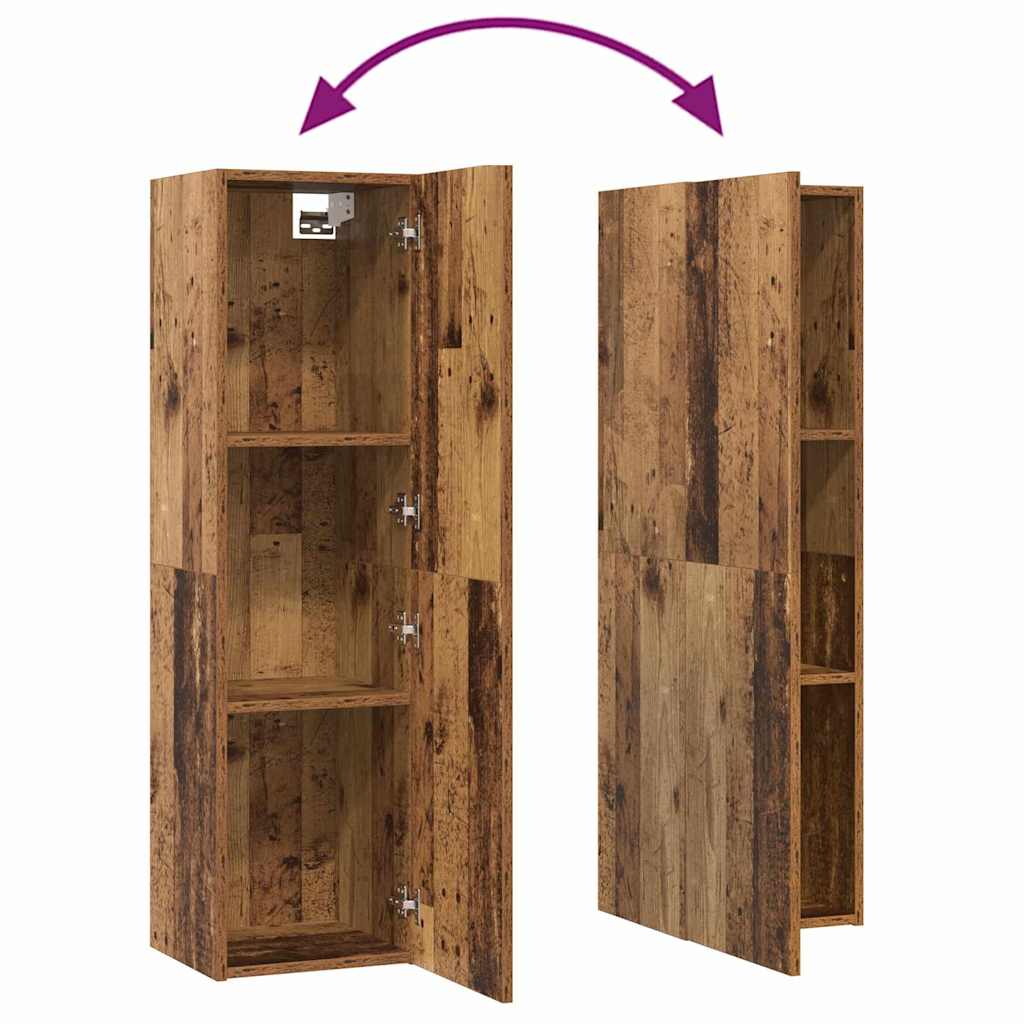 Wand-TV-Schrank Wandmontiert 4 pcs Altholz Holzwerkstoff