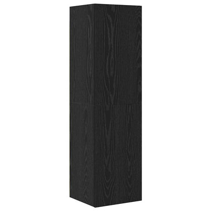 Wand-TV-Schrank 4 stk. Schwarz Eichen-Optik Holzwerkstoff