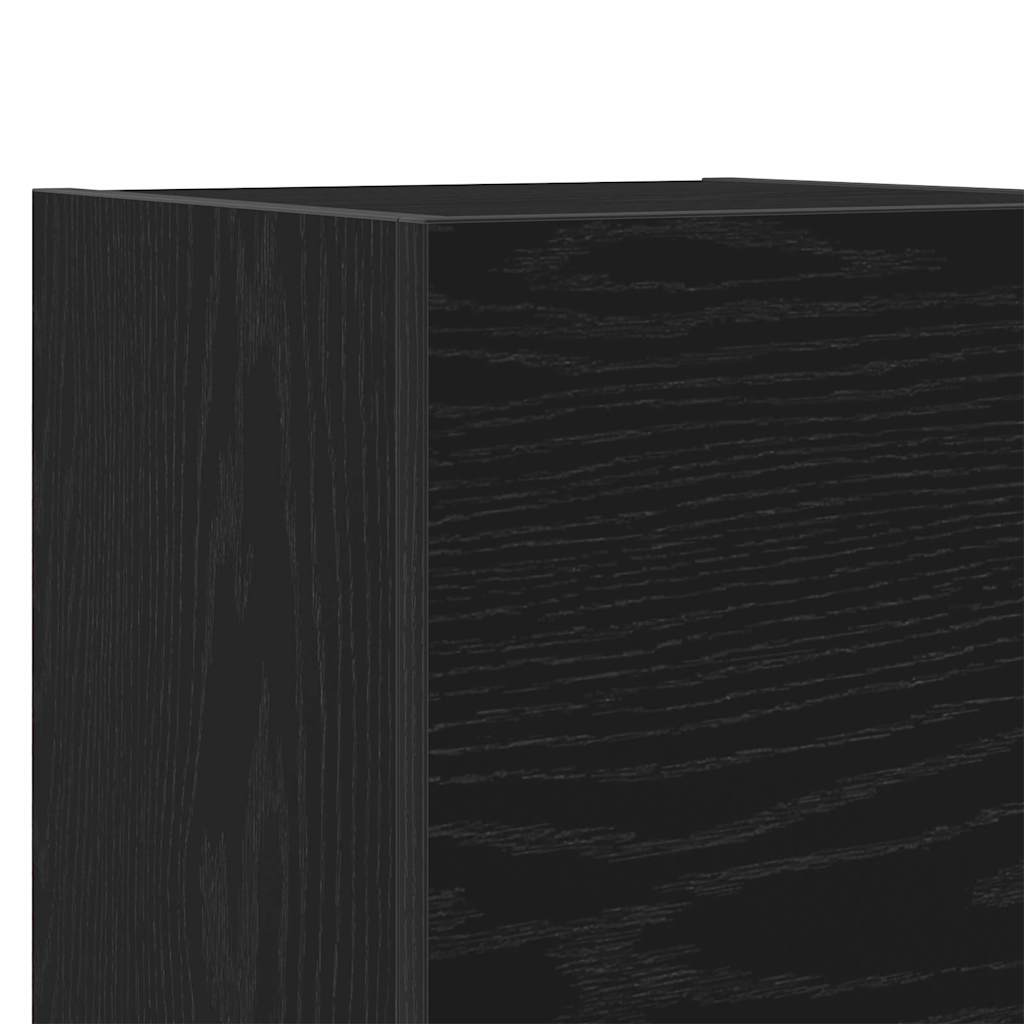 TV-Schrank-Set 4 pcs Schwarz Eichen-Optik 80 x 30 x 30 cm