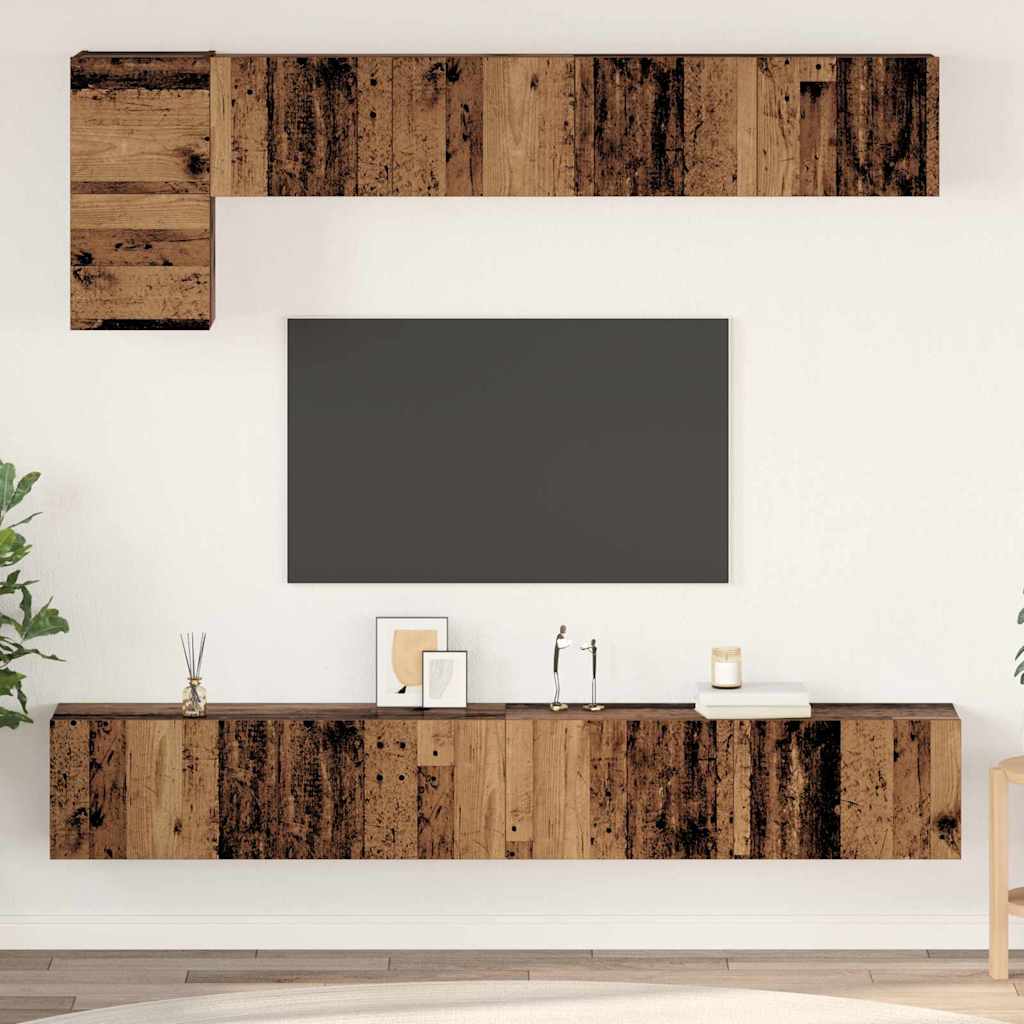 TV-Schrankset 5 stk. Altholz Holzwerkstoff