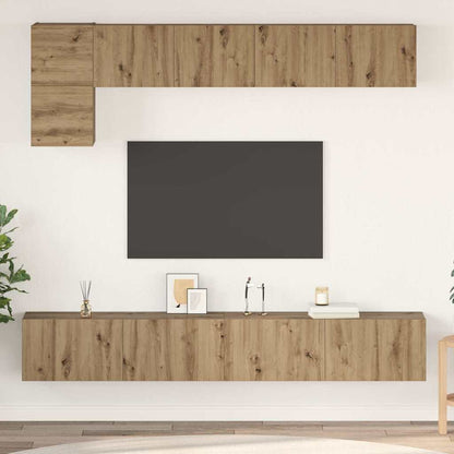 TV-Schrankset 5 stk. 100 x 30 x 30 cm Artisan-Eiche