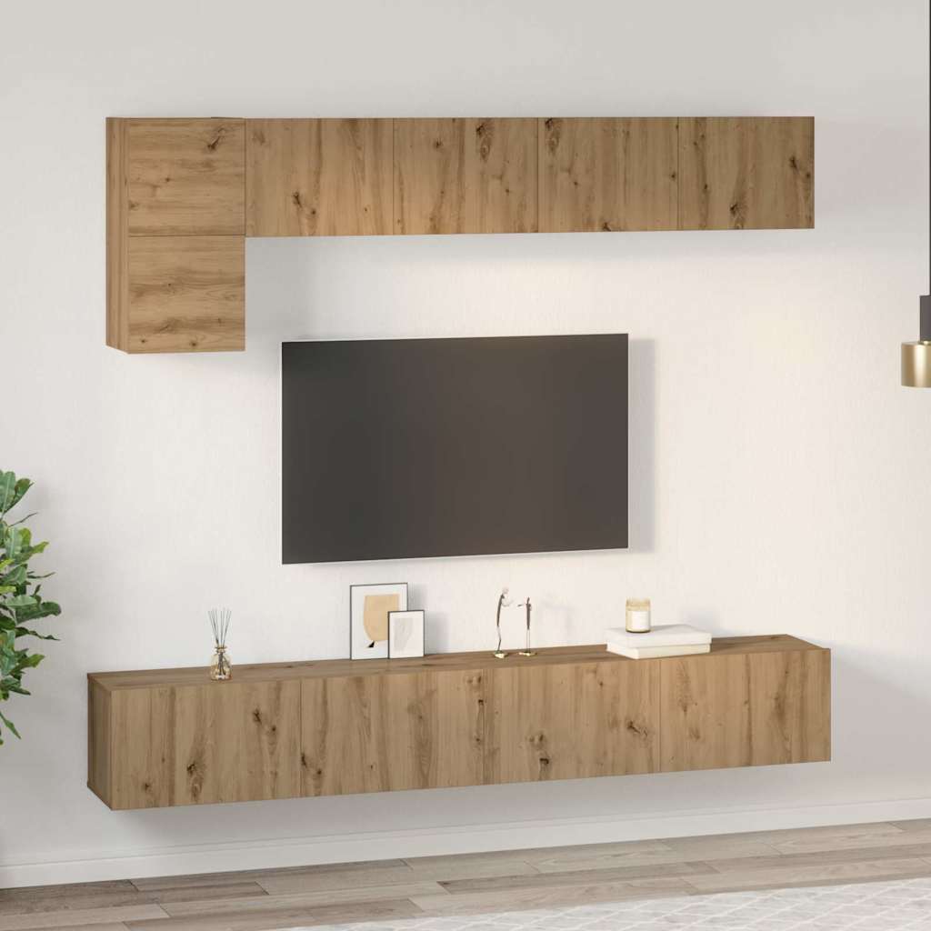 TV-Schrank-Set 5 pcs Artisan-Eiche 100 x 30 x 30 cm
