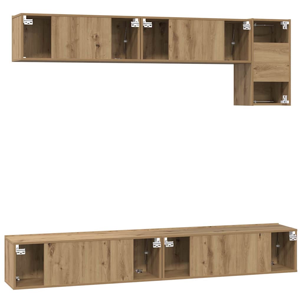TV-Schrank-Set 5 pcs Artisan-Eiche 100 x 30 x 30 cm