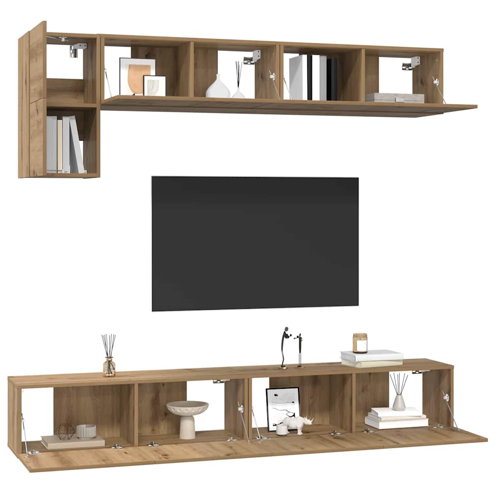 TV-Schrank-Set 5 pcs Artisan-Eiche 100 x 30 x 30 cm