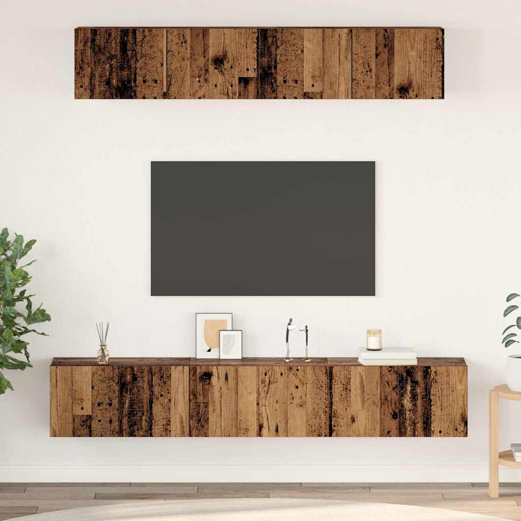 TV-Schrankset 5 stk. Altholz Holzwerkstoff