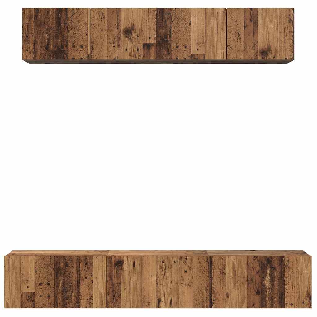 TV-Schrank-Set 5 pcs Altholz 100 x 30 x 30 cm Holzwerkstoff