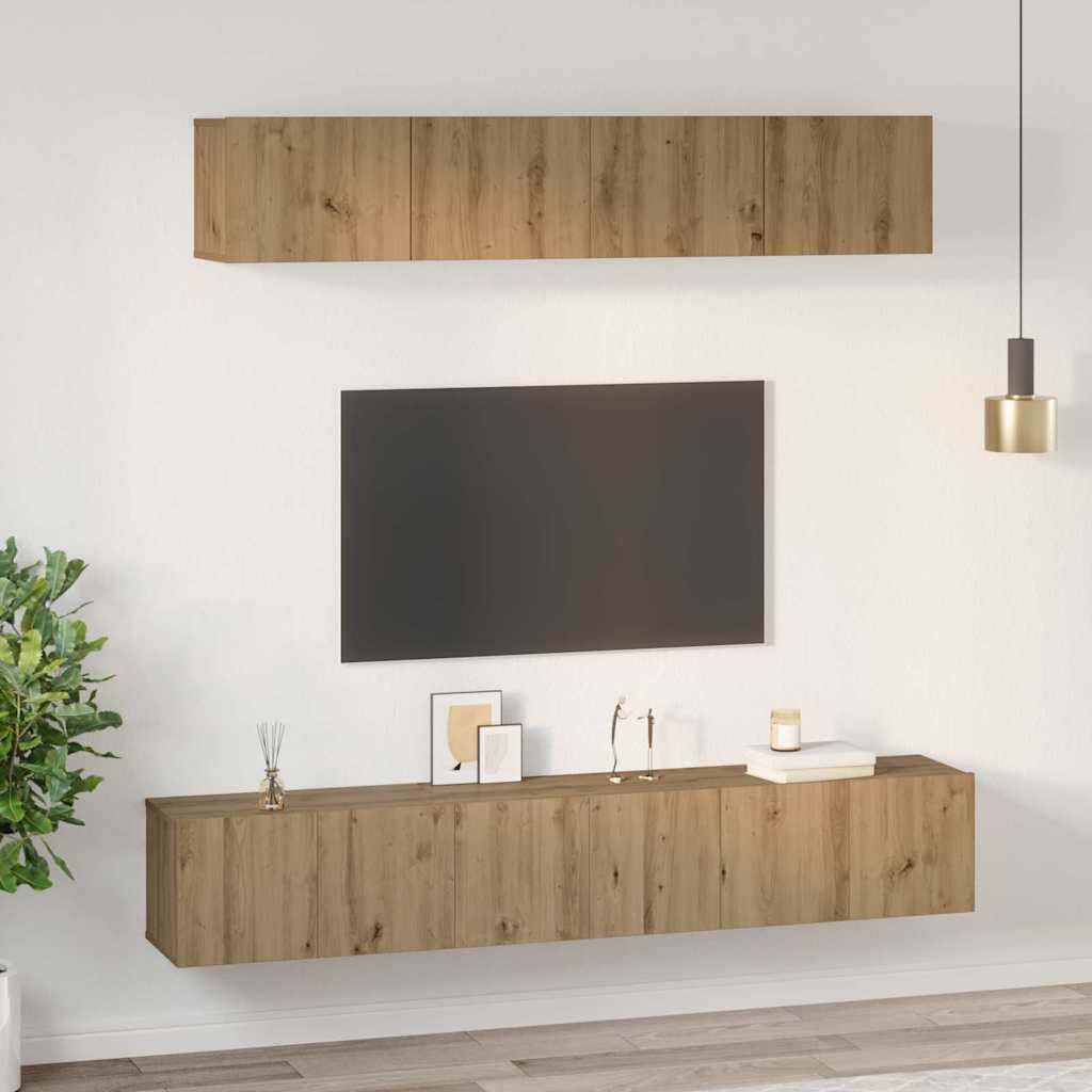 TV-Schrank-Set 5 pcs Artisan-Eiche 100 x 30 x 30 cm