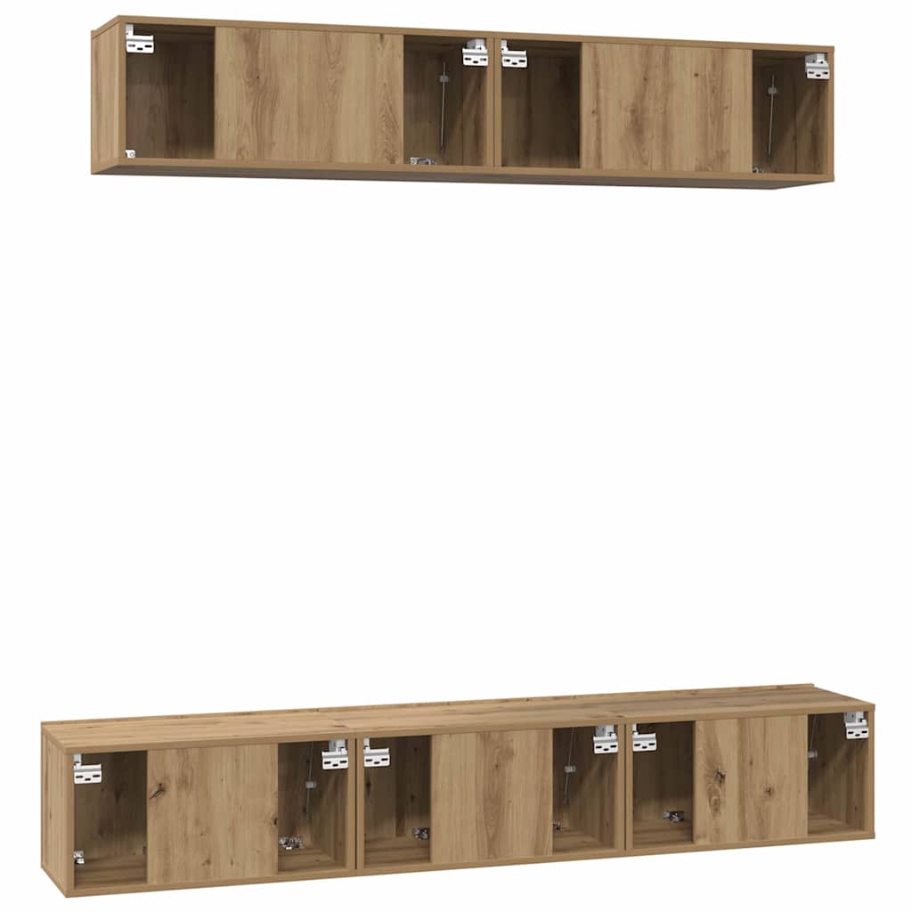 TV-Schrank-Set 5 pcs Artisan-Eiche 100 x 30 x 30 cm