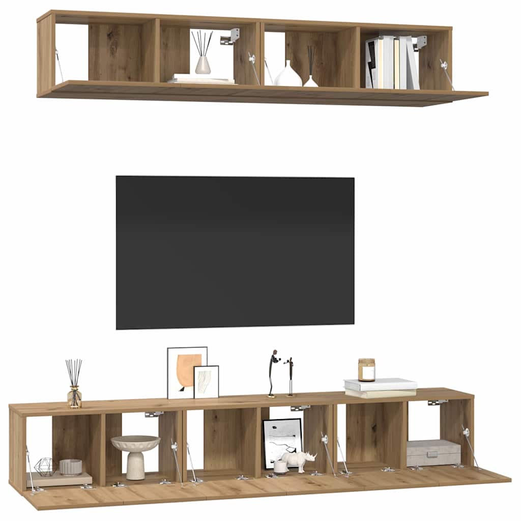 TV-Schrank-Set 5 pcs Artisan-Eiche 100 x 30 x 30 cm