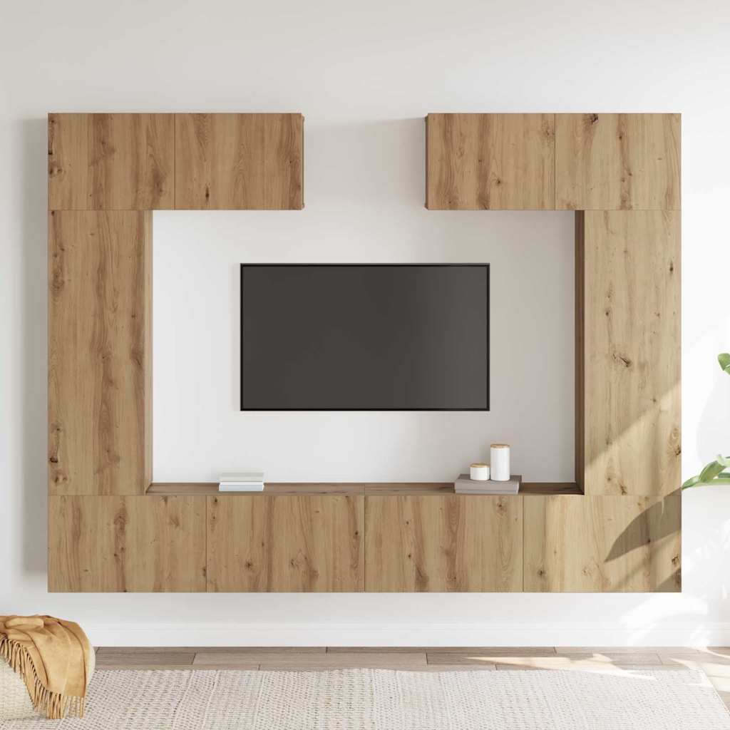 TV-Schranksystem 6 pcs Artisan-Eiche 200 x 30 x 150 cm