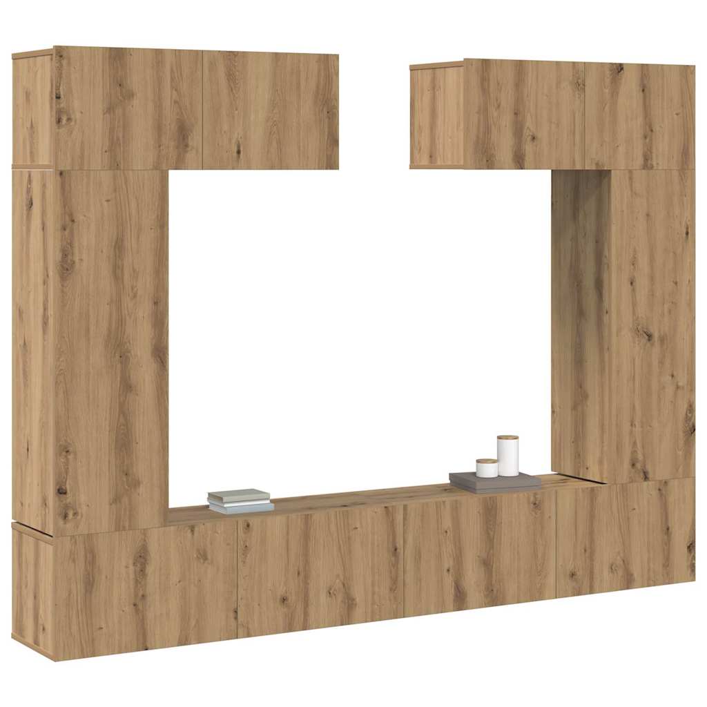 TV-Schranksystem 6 pcs Artisan-Eiche 200 x 30 x 150 cm