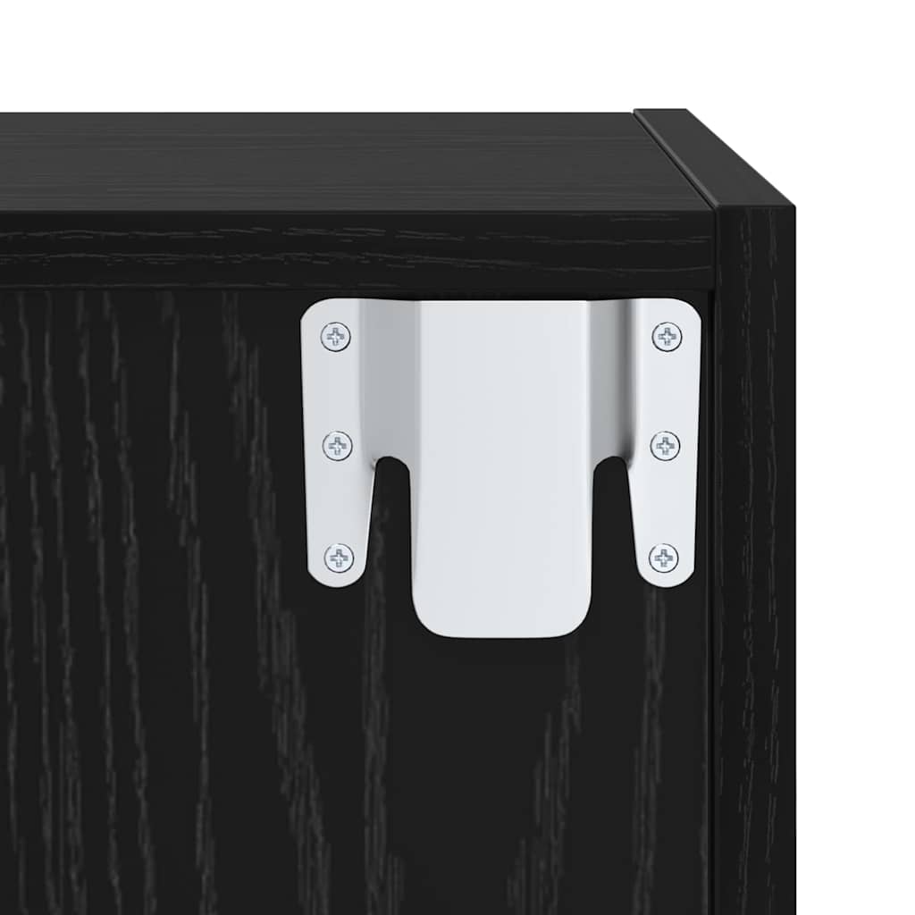 TV-Schrank-Set 4 pcs Schwarz Eichen-Optik 37 x 37 x 142,5 cm