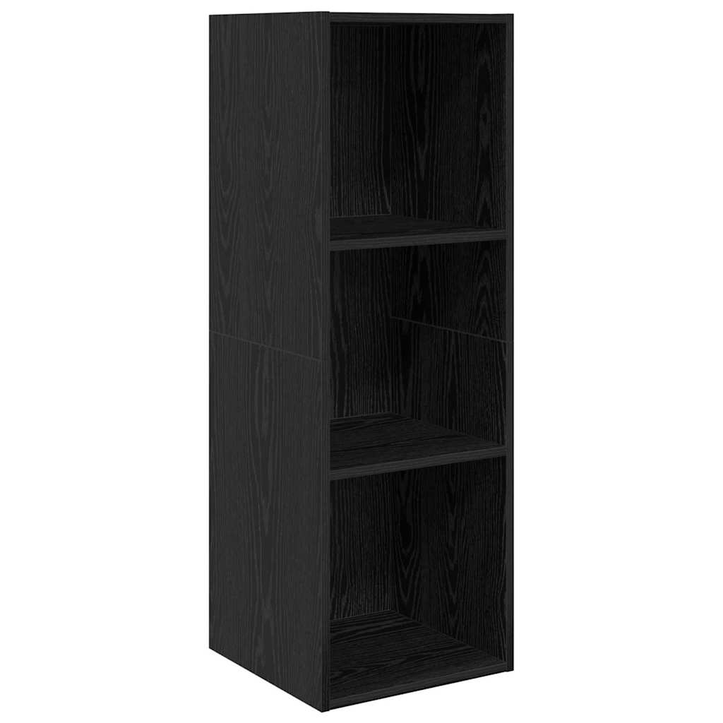 TV-Schrank-Set 4 pcs Schwarz Eichen-Optik 37 x 37 x 142,5 cm