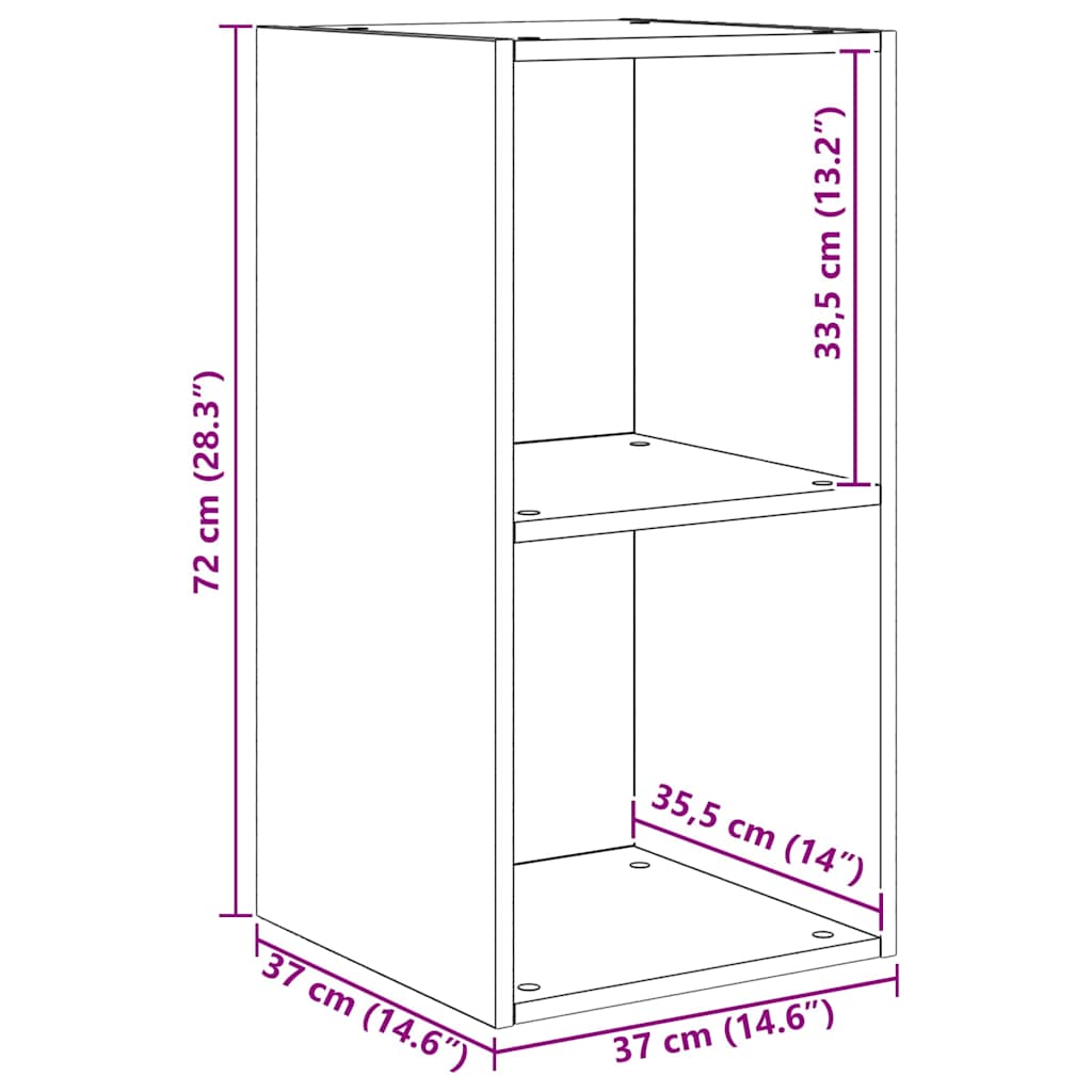TV-Schrank-Set 4 pcs Schwarz Eichen-Optik 37 x 37 x 142,5 cm