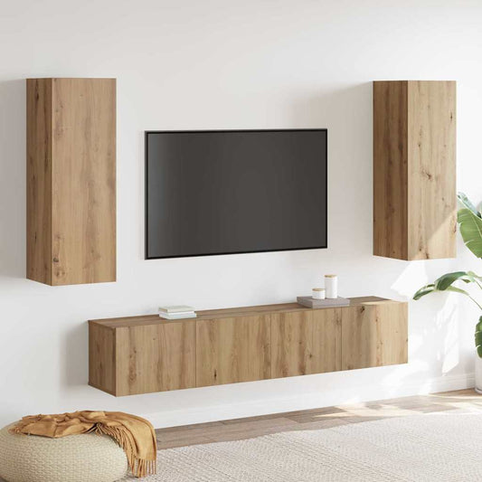 4-teiliges TV-Schrank Set Artisan Oak Holzwerkstoff