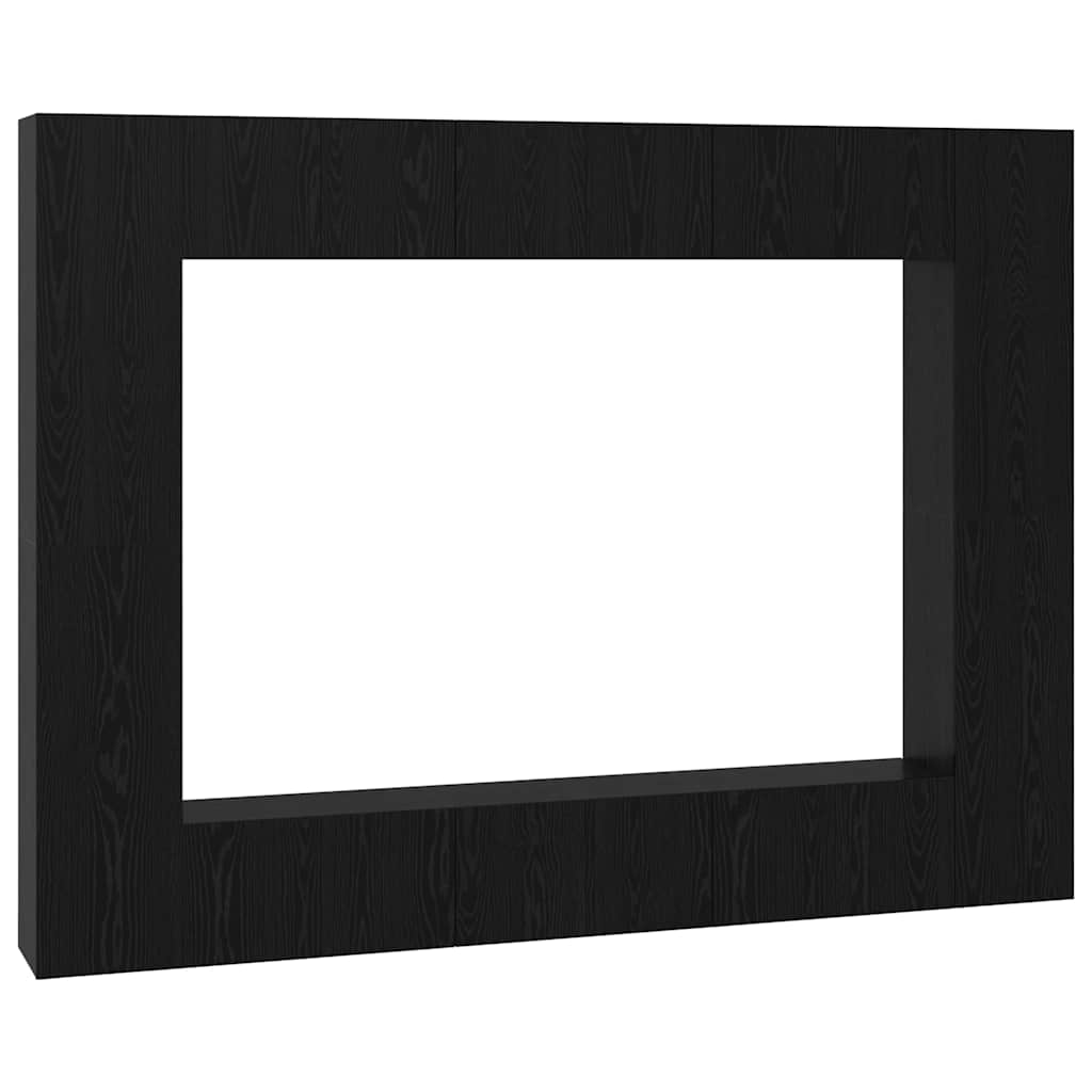 TV-Schrank-Set Wandmontiert 10 pcs Schwarz Eichen-Optik
