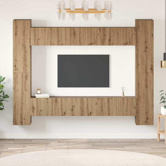 TV-Schrank-Set 10 pcs Artisan-Eiche 30,5 x 30 x 90 cm
