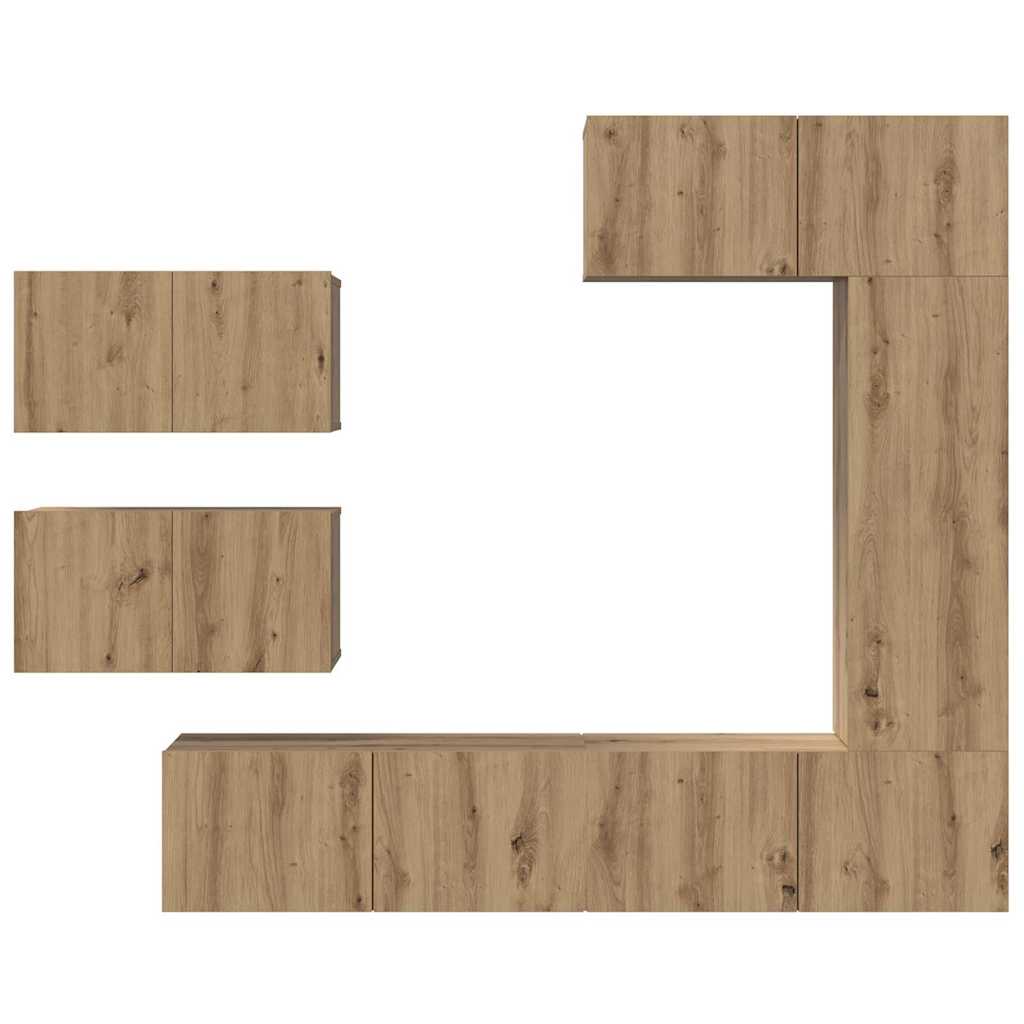 TV-Schrankset 6 stk. Artisan-Eiche Holzwerkstoff