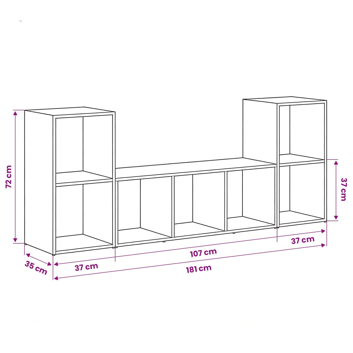 TV-Schrankset Wandmontiert 3 pcs Braun Holzwerkstoff