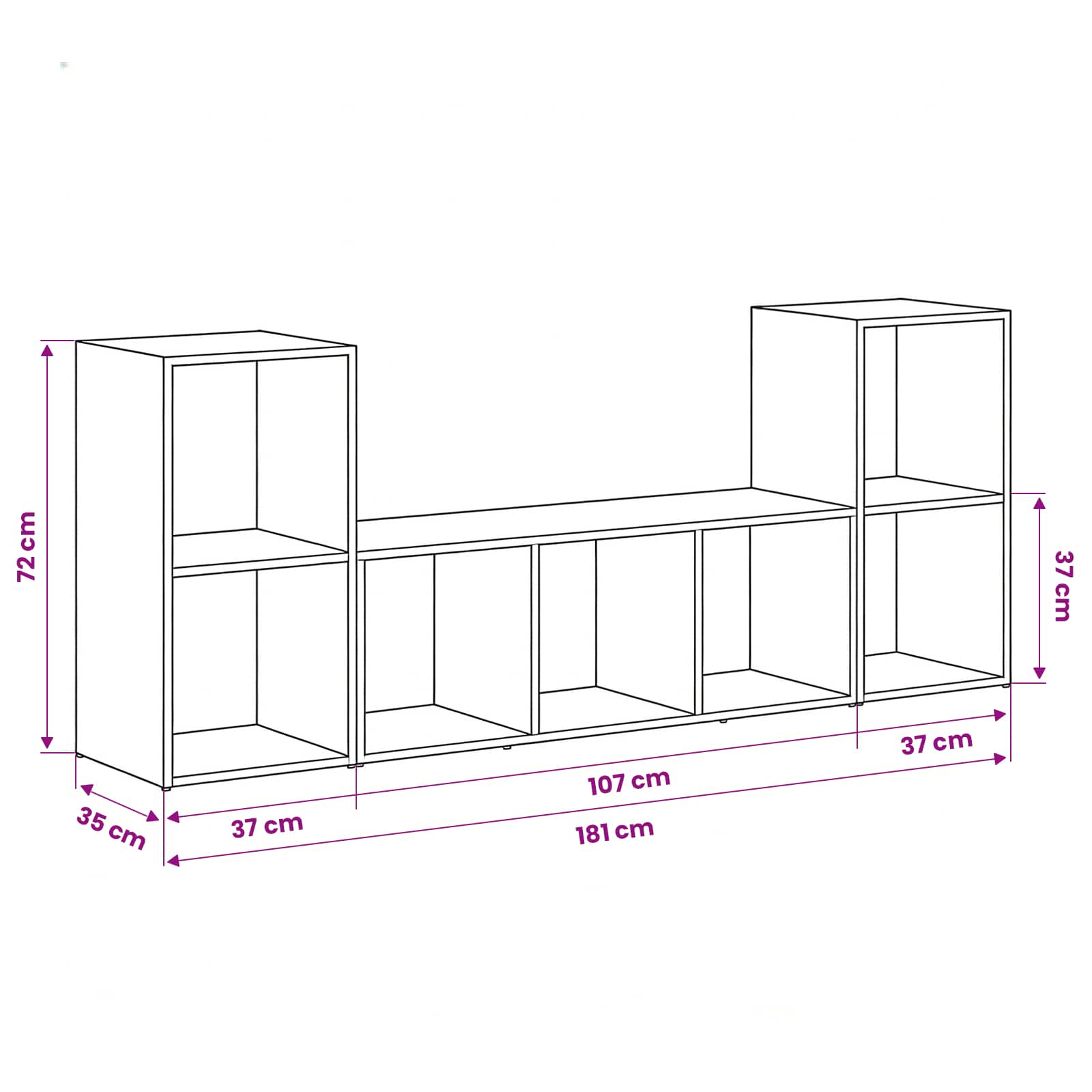 TV-Schrankset Wandmontiert 3 pcs Braun Holzwerkstoff