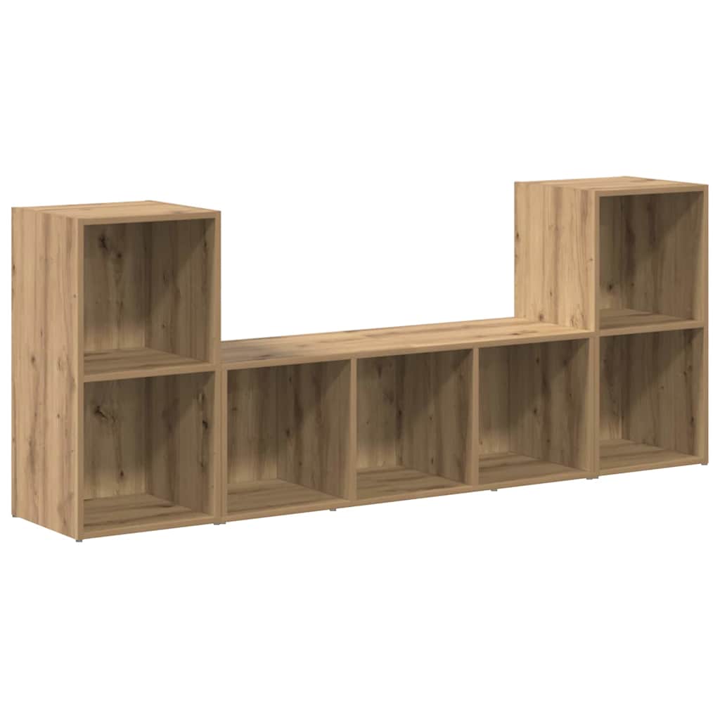 TV-Schrankset 3 pcs Braun Holzwerkstoff