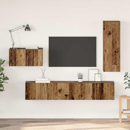 TV-Schrankset 4 stk. Altholz Holzwerkstoff