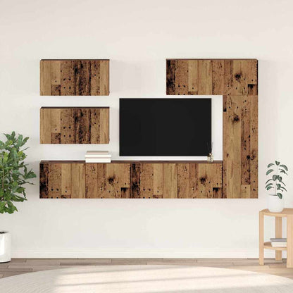 TV-Schrankset 6 stk. Altholz Holzwerkstoff