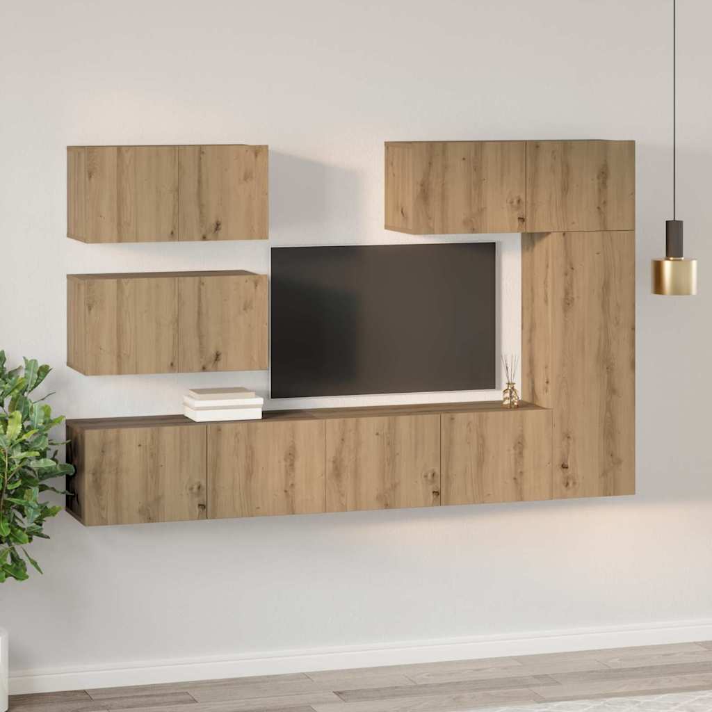 TV-Schrankset 6 stk. Artisan-Eiche Holzwerkstoff