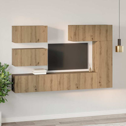 TV-Schrankset 6 stk. Artisan-Eiche Holzwerkstoff