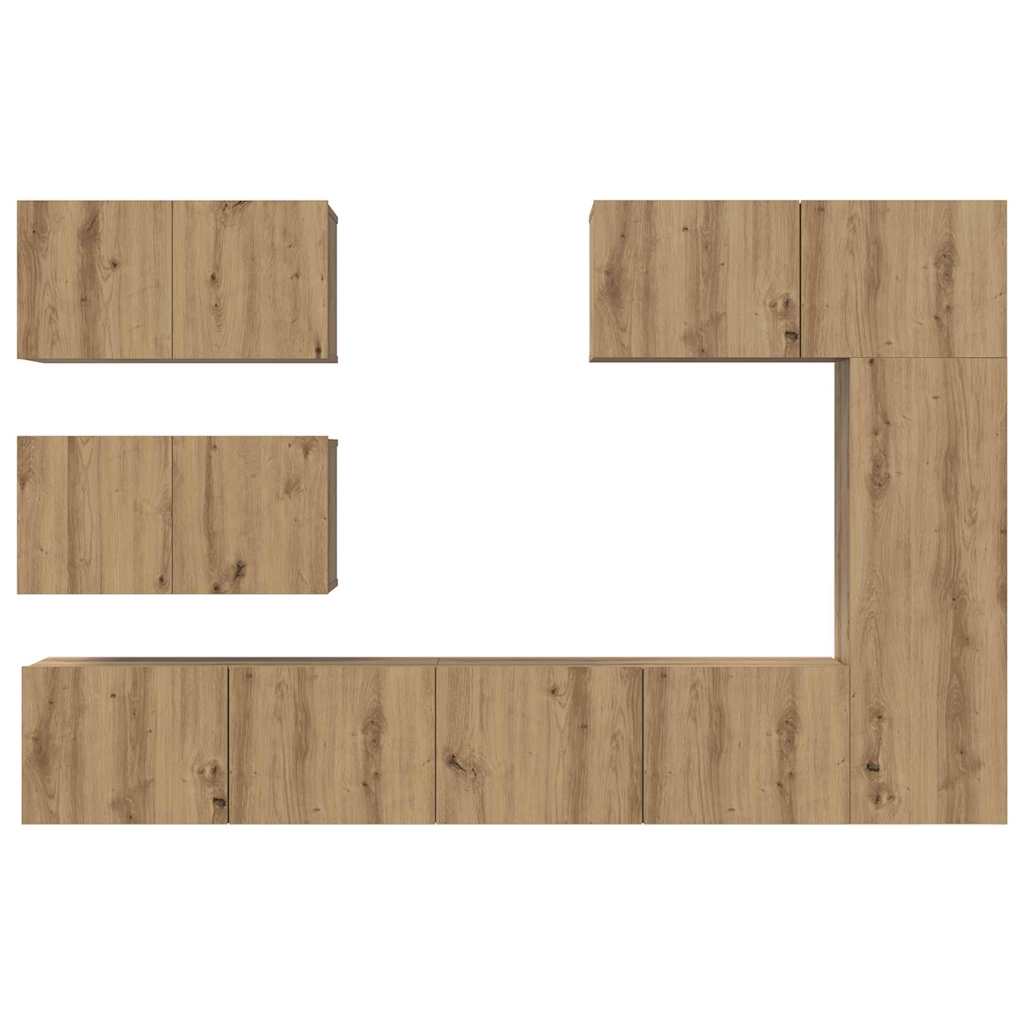 TV-Schrankset 6 stk. Artisan-Eiche Holzwerkstoff