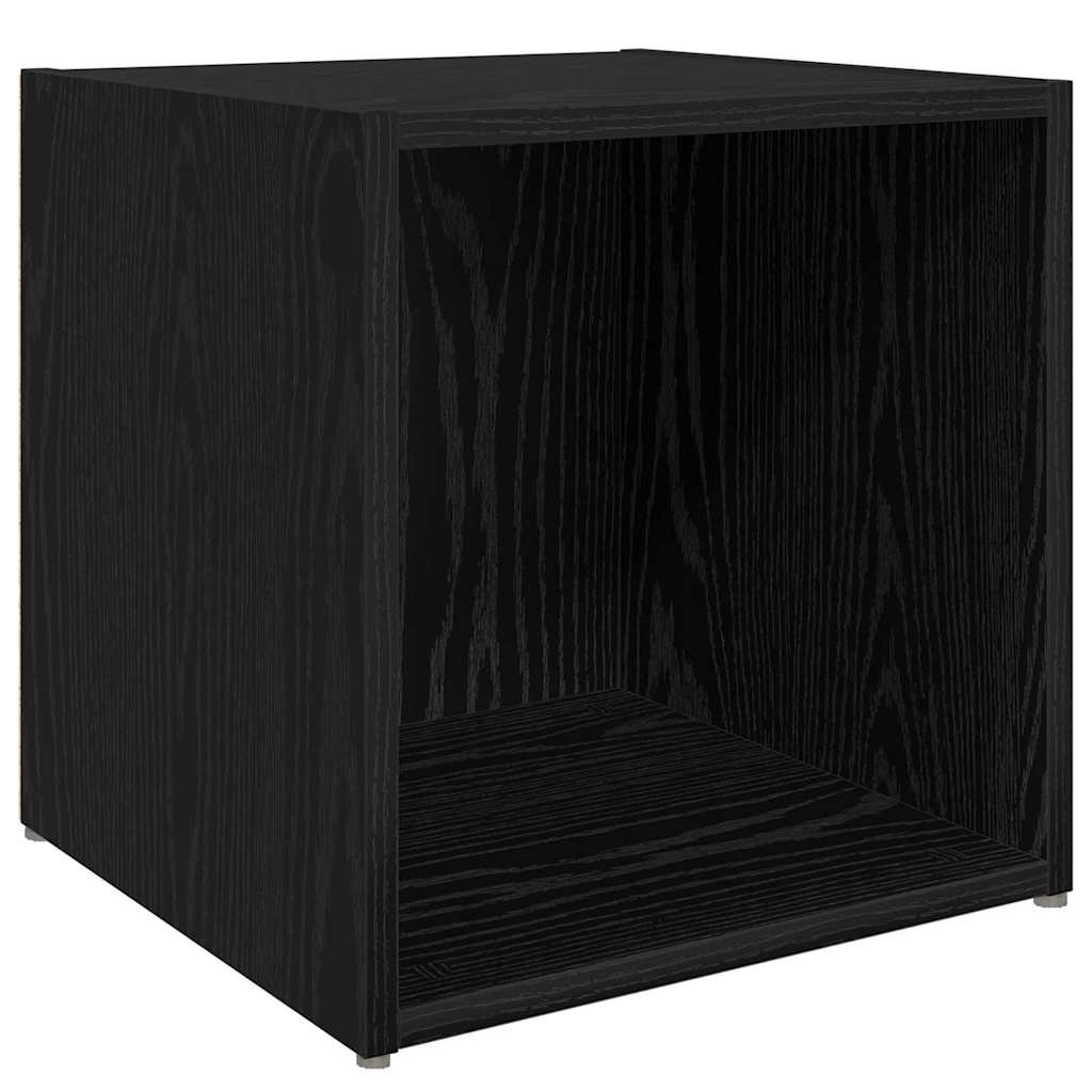 TV-Schrank Set 8 pcs Schwarz Eichen-Optik 37 x 35 x 72 cm