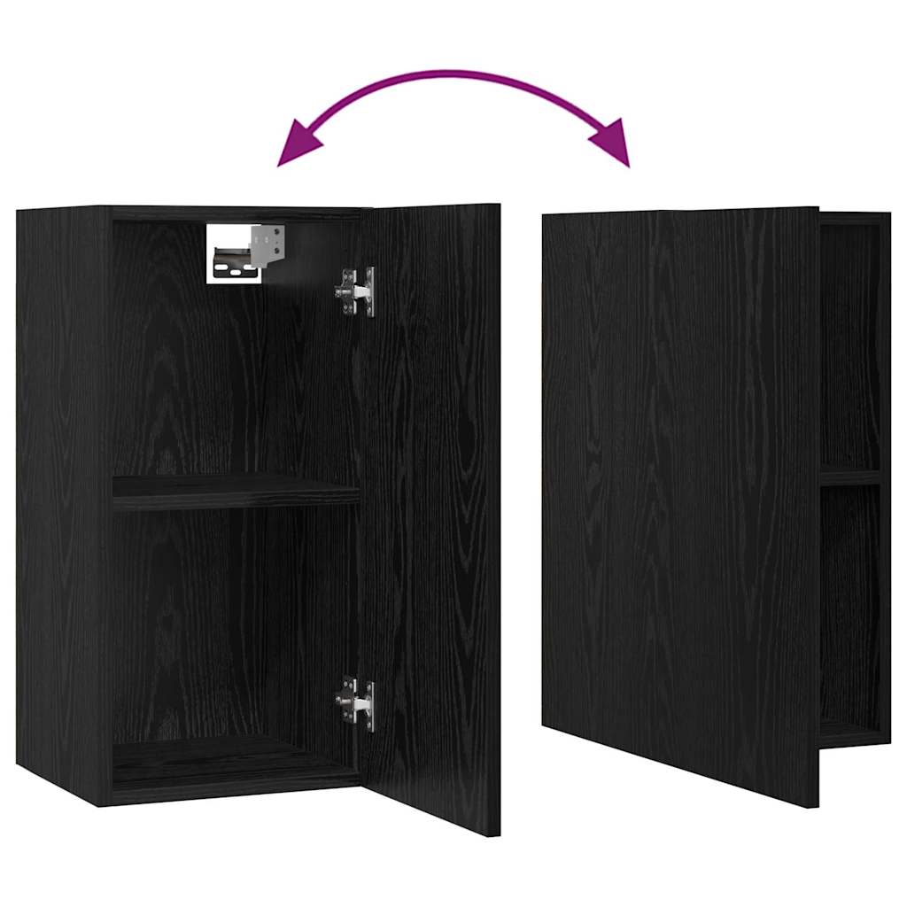TV-Schrankset 4 pcs Schwarz Eichen-Optik Holzwerkstoff