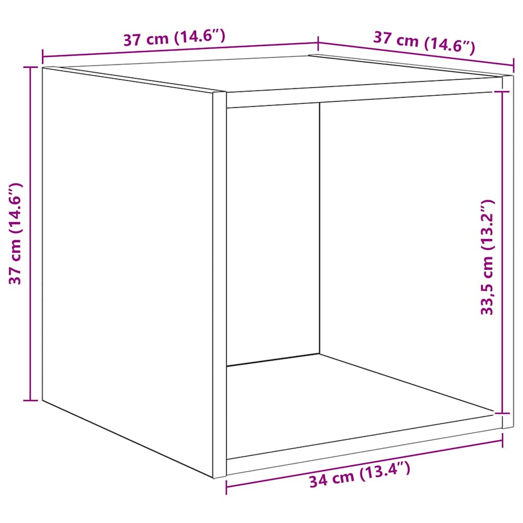 TV-Schrankset 4 pcs Artisan-Eiche Holzwerkstoff