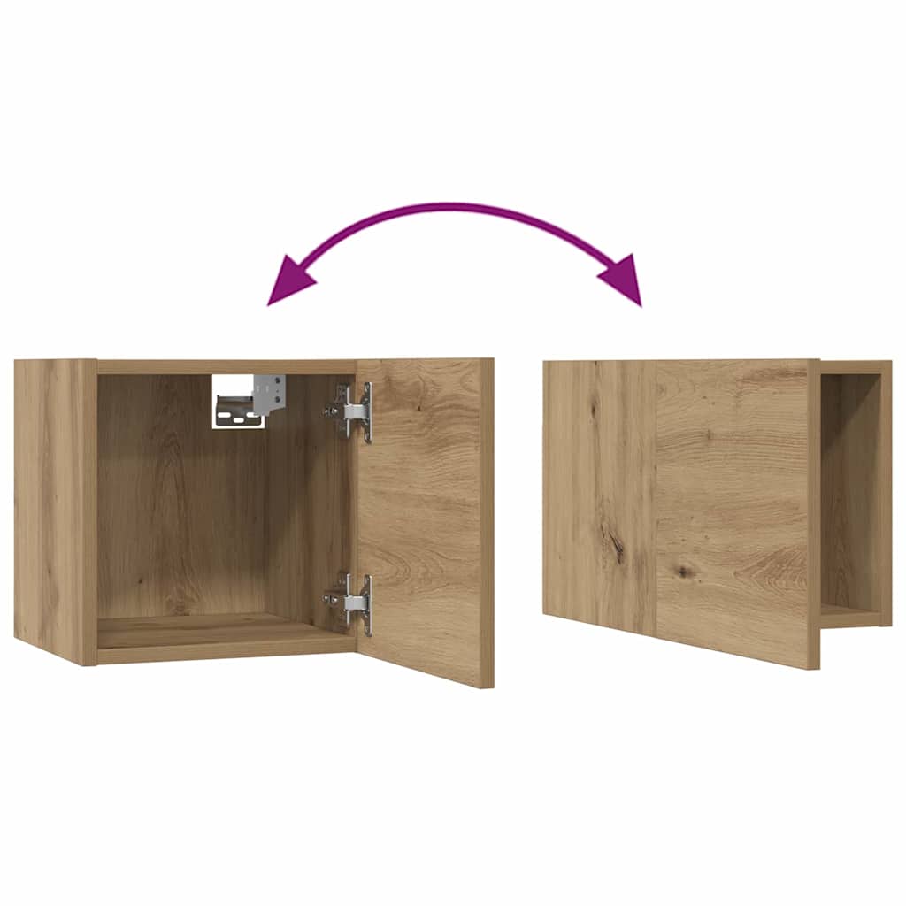 TV-Schrankset 8 stk. Artisan-Eiche Holzwerkstoff