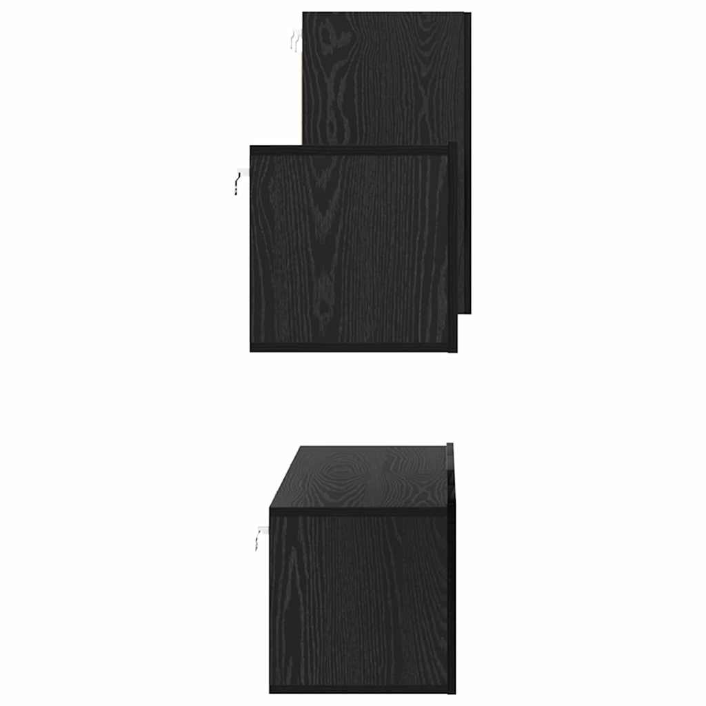 TV-Möbel-Set 4 pcs Schwarz Eichen-Optik 30,5 x 30 x 60 cm