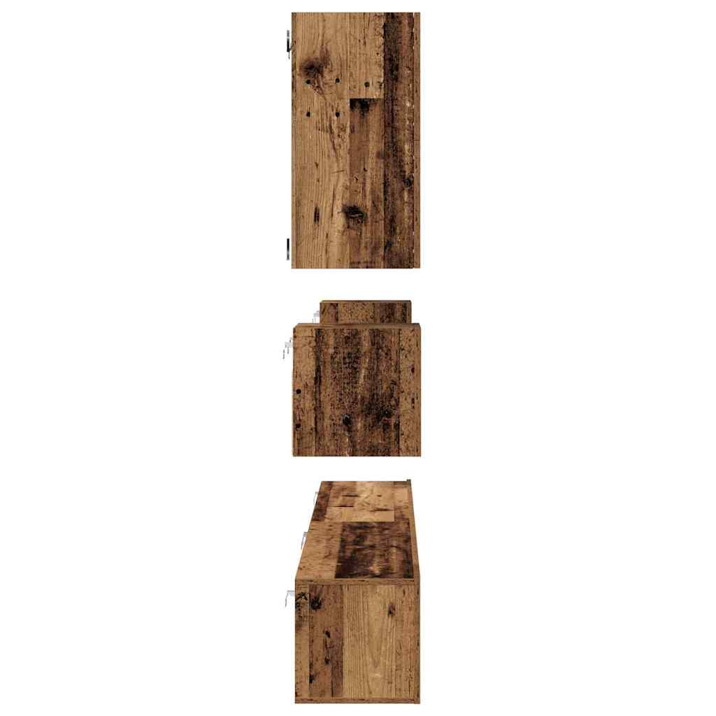 TV-Schrankset Wandmontiert 8 pcs Altholz Holzwerkstoff