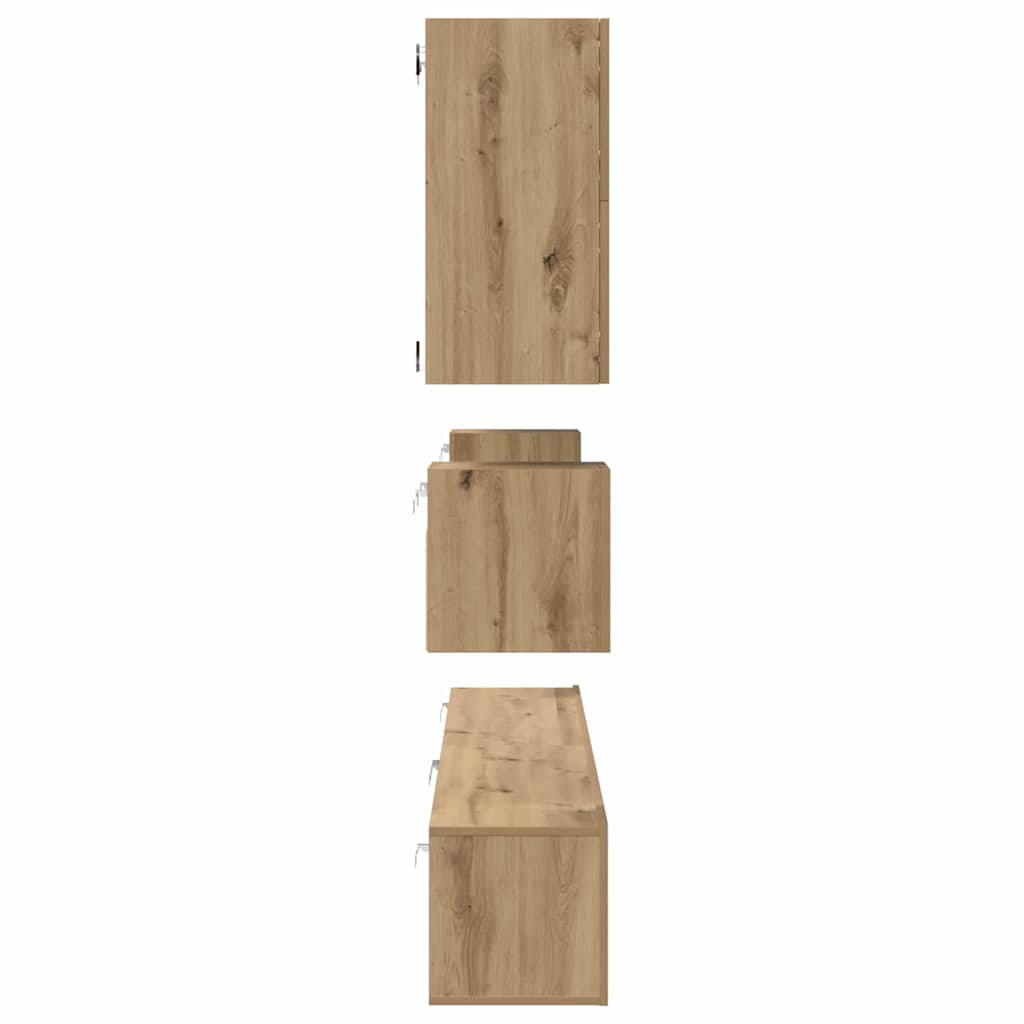TV-Schrank-Set Wandmontiert 8 pcs Artisan-Eiche Holzwerkstoff