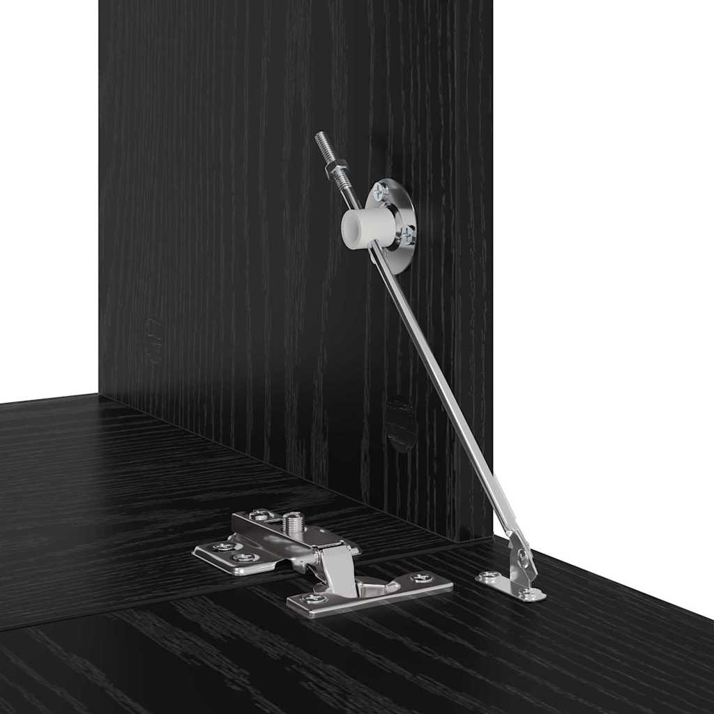TV-Schrank-Set 8 pcs Schwarz Eichen-Optik 80 x 30 x 30,5 cm