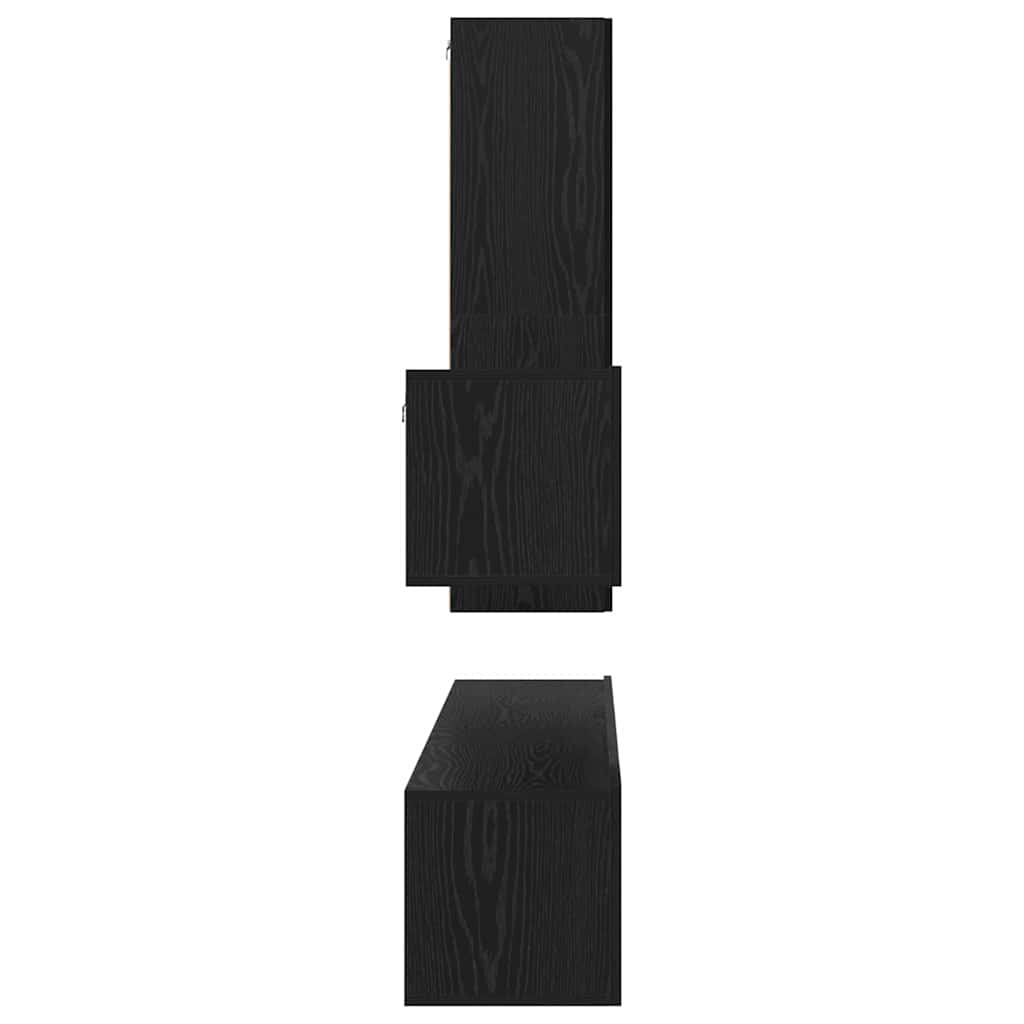 TV-Möbel-Set 4 pcs Schwarz Eichen-Optik 200 x 30 x 30 cm