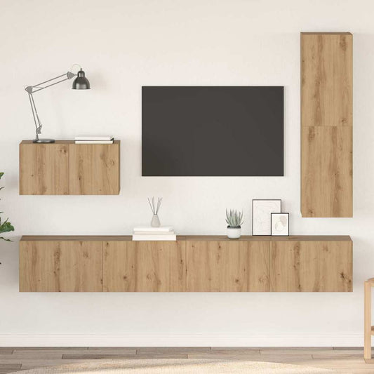 TV-Schrank-Set 4 pcs Artisan-Eiche 30,5 x 30 x 110 cm