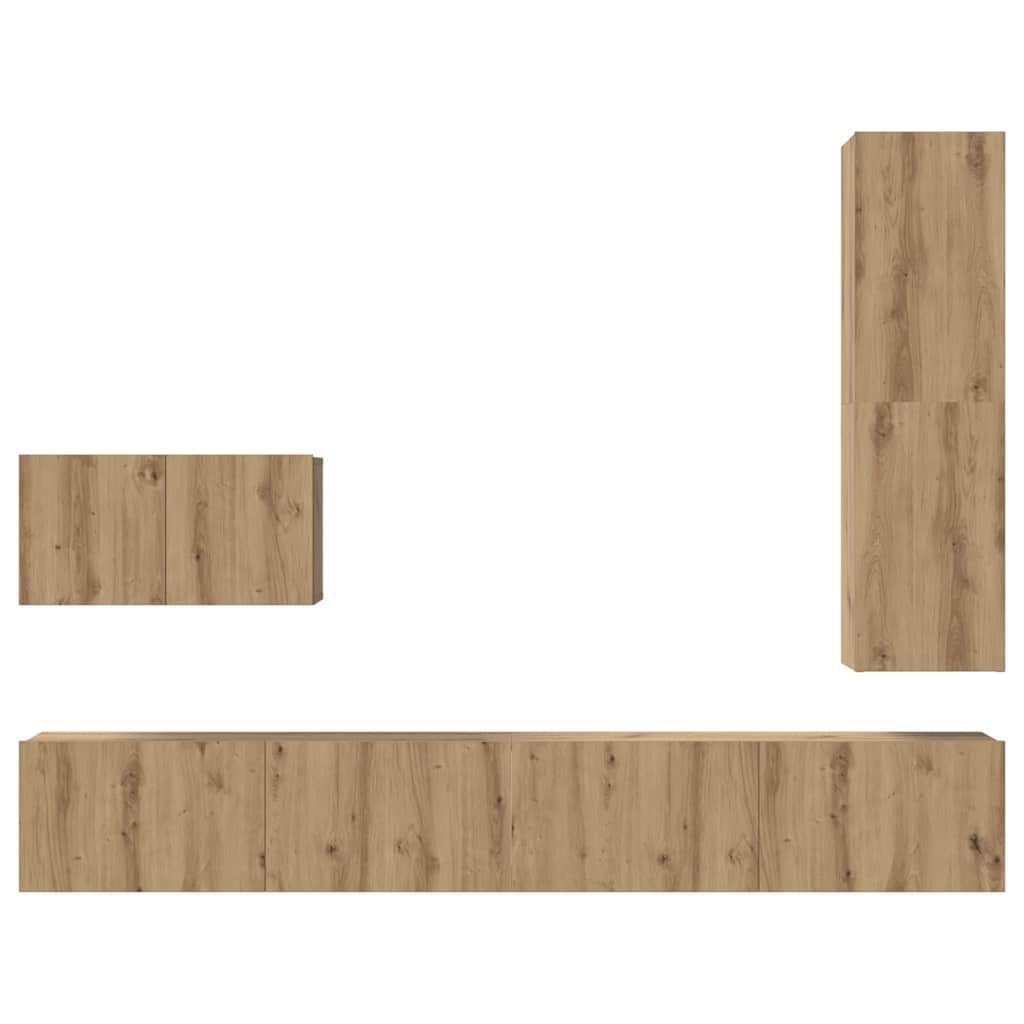 TV-Schrank-Set 4 pcs Artisan-Eiche 30,5 x 30 x 110 cm