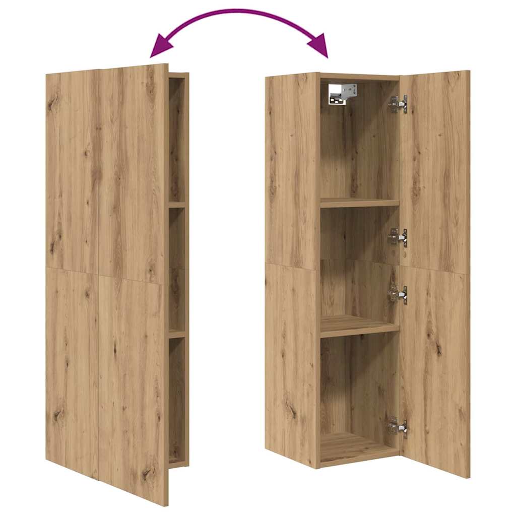 TV-Schrankset 4 pcs Artisan-Eiche Holzwerkstoff