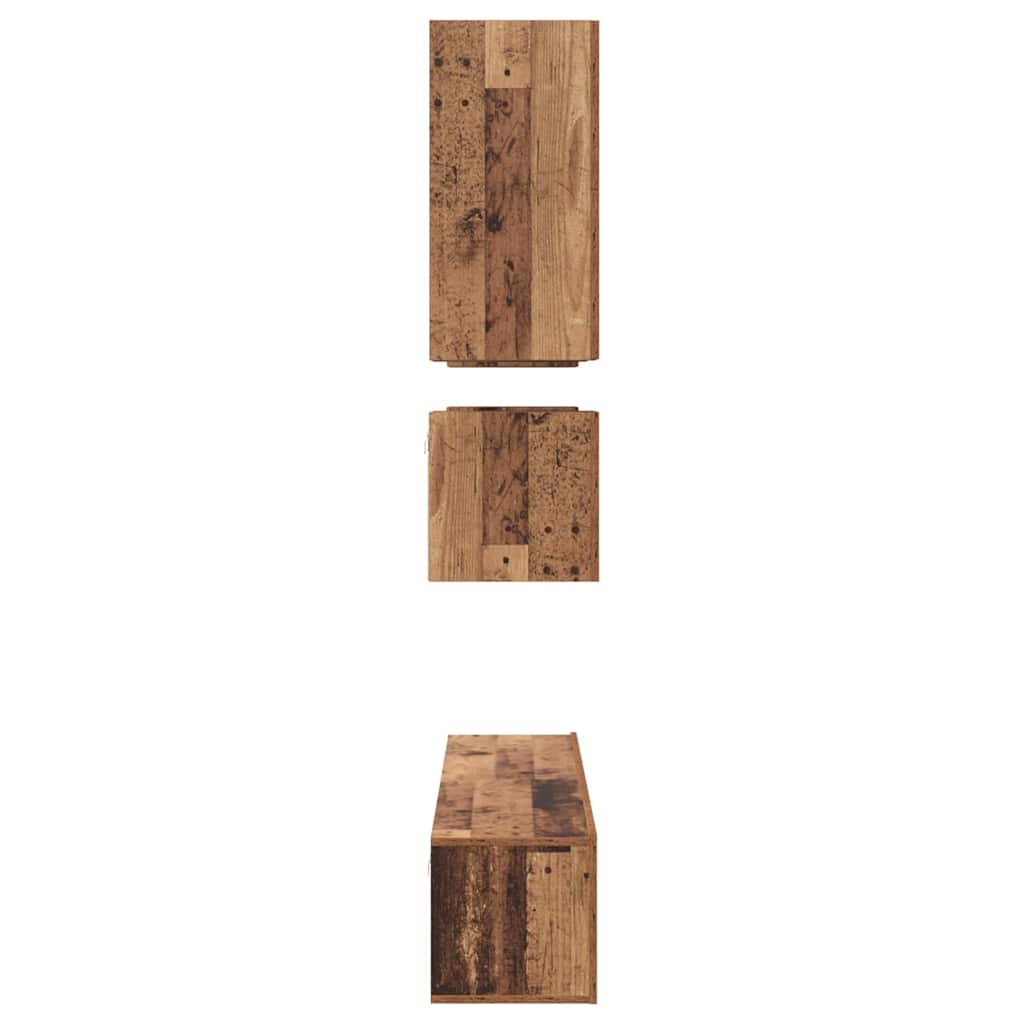 TV-Schrank-Set Wandmontiert 8 pcs Altholz Holzwerkstoff